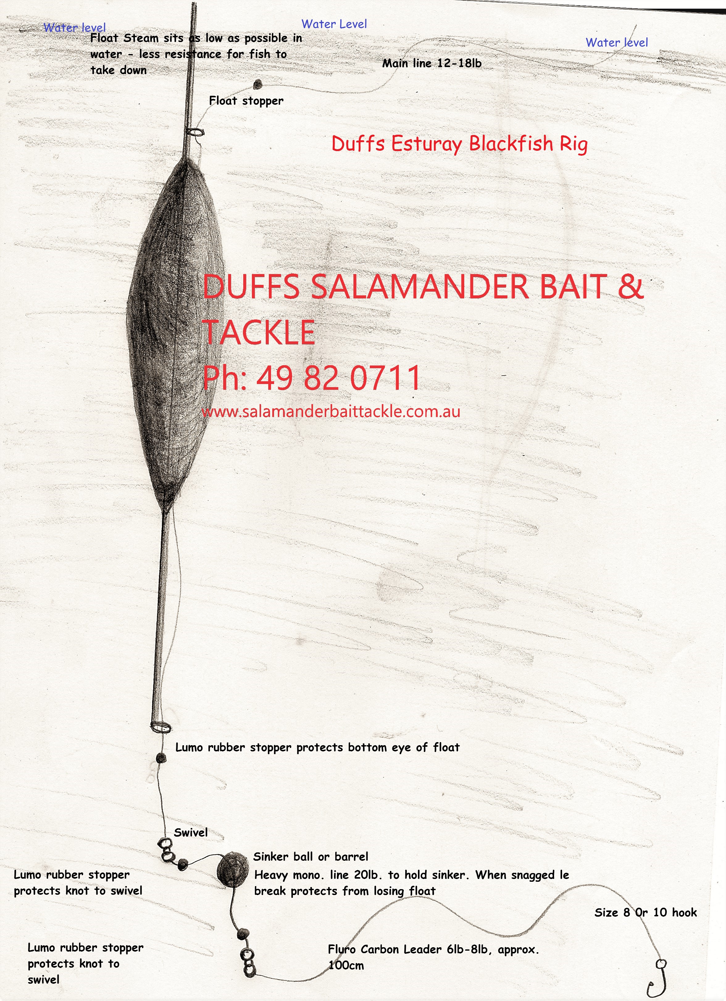 Duffs Estuary Blackfish Rig – Duff's Salamander Bay Bait & Tackle